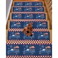 thumbnail image 2 of 4th of July Stair Treads Non Slip for Steps Independence Day Blue Truck Red Plaid Farm 10 Pcs Reusable Adhesive Stair Runner Mats for Dogs Elders Carpet Treads Rugs for Staircase 8x30 In, 2 of 7