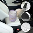 thumbnail image 6 of Wukai Lavender Glitter Foil Stripes Print Car Trash Can - Easy to Clean Hanging Garbage Bin - Removable Liner - Leak-Car Garbage Can - Waterproof Trash Can for Car and SUV, 6 of 7