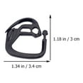 thumbnail image 2 of ROSENICE 50Pcs Black Plastic Shade Net Hooks for Garden Nets Fastening and Securing in, 2 of 8