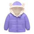 thumbnail image 2 of Baby Winter Coat,Kids Puffer Coat Baby Hoodie with Bear Ear Thicken Windproof Zipper Warm Outwear for Kids Baby Child Winter Coat Winter Baby Girl Clothes, 2 of 4