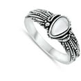 thumbnail image 4 of Ornate Art Deco Feather Vintage Style Ring .925 Sterling Silver Band Jewelry Female Male Size 4, 4 of 4