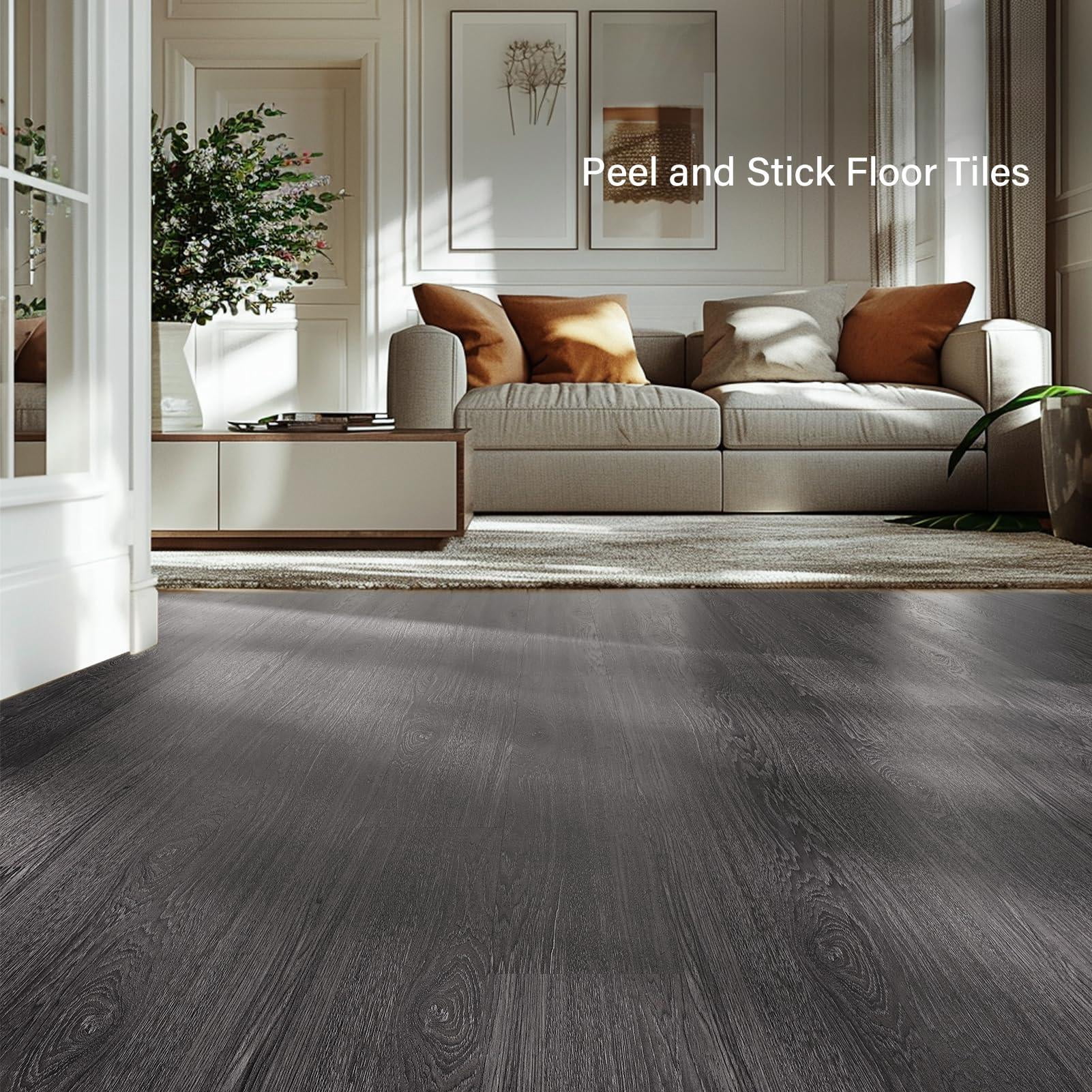 Peel And Stick Floor Tile Vinyl Flooring  Waterproof Plank 5-pack Samples Wood Grain For Bedroom Living Room Kitchen Rv(sample)