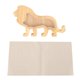thumbnail image 4 of Alcancía de madera con forma de cerdito, contenedor para guardar dinero en efectivo, caja para ahorrar monedas, escultura decorativa León, 4 of 7