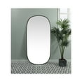 thumbnail image 4 of Elegant Decor Metal Frame Oval Mirror 30x60 Inch in Black, 4 of 10