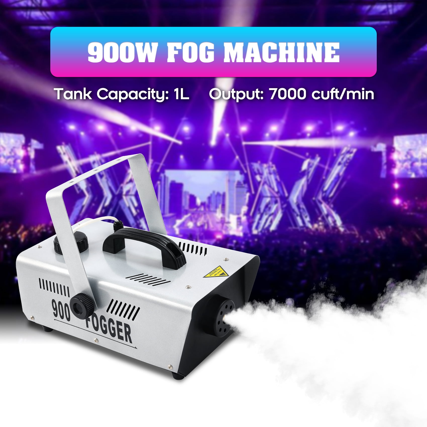 TCFUNDY 900W Fog Machine 5000cu.ft/min Fogger Smoke Maker with Wireless Remote Controller