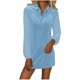 thumbnail image 1 of Vestido Largo con Mangas Largas Vestido de Cuello Redondo de Manga Larga de Color Sólido de la Moda de las Mujeres con Poliéster Suave, Vestido Informal Transpirable para la Primavera Diaria, 1 of 7