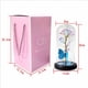 thumbnail image 3 of Luz nocturna LED rosa de foil dorado, vaso de cristal, regalo de San Valentín, luz decorativa para pareja, brillo suave, diseño moderno, metal frame, para dormitorio, 3 of 5