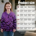 thumbnail image 7 of Uorisanigo Girls Sweatshirts Long Sleeve Pullover Crop Tops Lightweight Purple Black Bat Quarter Zipper Cropped Sweatshirt Fall Winter Clothes Oversized Half Zip Up Hoodies No Hood, 7 of 7