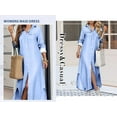 thumbnail image 2 of Weardear Women Dresses Long Sleeve Maxi Dress for Women Beach Casual Shirt Dress Long Dresses Button Front Flowy Dresses, 2 of 5
