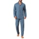 thumbnail image 1 of INSPIRAR CHIC Conjunto de Pijamas de 2 Piezas de Manga Larga con Botones y Bolsillo en Patrón para Hombre L Azul Caqui, 1 of 5
