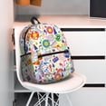 thumbnail image 5 of Pofeuu Retro Musi Disco Print Laptop Backpack Travel Canvas Backpack for School Lightweight and Comfortable Backpack College Backpack Schoolbag, 5 of 6