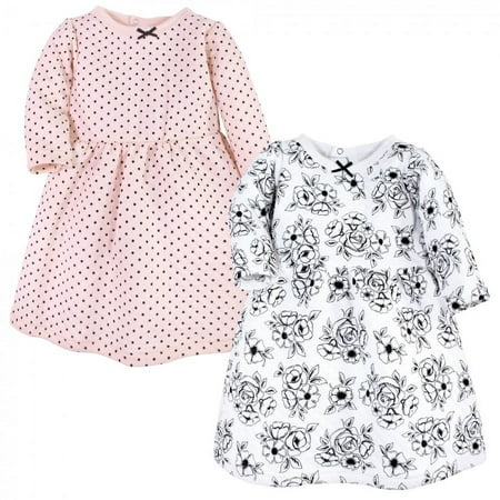 UPC: 0660168194586 | Hudson Baby Infant and Toddler Girl Cotton Dresses Black Toile Pink 2 Toddler