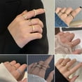 thumbnail image 5 of K-KED 1-10Pcs Gold Crystal Butterfly Moon Star Rings Set Knuckle Women Delicate Jewelry Gift US-#4 3Pcs/Set, 5 of 9