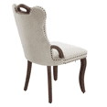 thumbnail image 4 of Tcbosik 2 Pack Upholstered Velvet Chairs, Modern Dining Chair with Button Tufted Back, Accent Chair with Wood Legs for Kitchen, Living Room, Beige, 4 of 11
