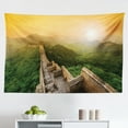 thumbnail image 1 of Nature Tapestry, Idyllic Aerial View of Historical Construction Invasion Natural Scenery, Fabric Wall Hanging Decor for Bedroom Living Room Dorm, 2 Sizes, Green, by Ambesonne, 1 of 1