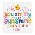 thumbnail image 3 of Ambesonne Cartoon Shower Curtain, Happy Sun Heart, 69"Wx84"L, Multicolor, 3 of 5