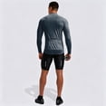 thumbnail image 5 of 2026 Men's Long Sleeve Sun Shirts Stand Collar 1/4 Zip Up Fishing Running Rash Guard Outdoor Lightweight T-Shirts,Navy,S, 5 of 6