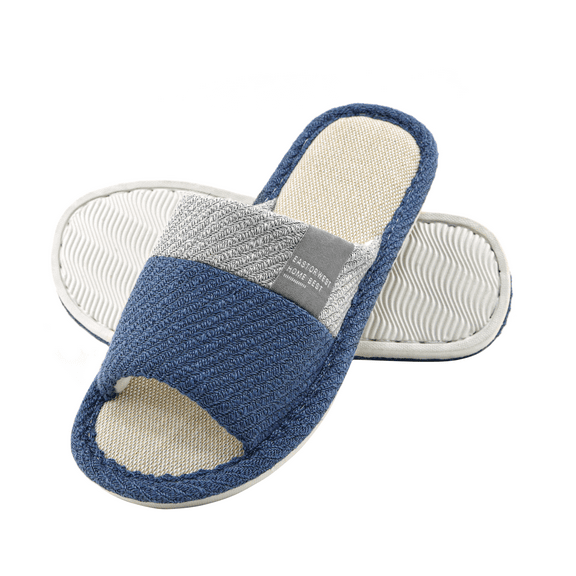 Ebizware Womens Slippers, Open Toe Memory Foam Scuff Slippers, Cozy Slip On Indoor / Outdoor Bedroom House Shoes