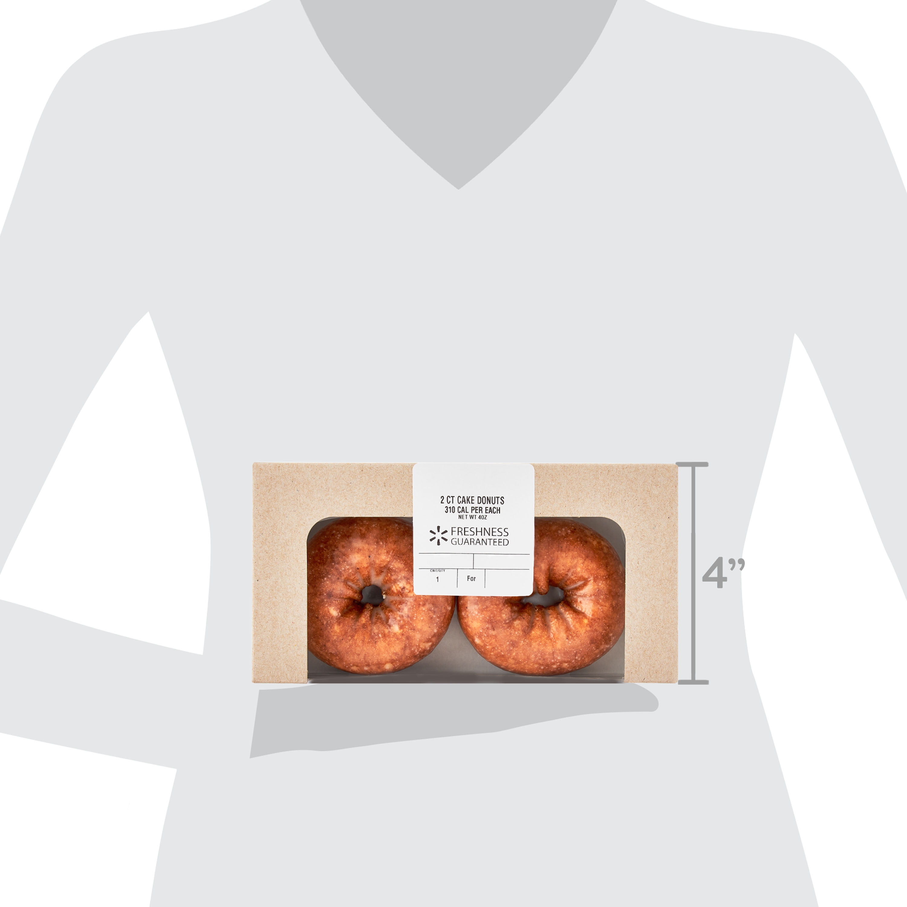 Freshness Guaranteed Regular Vanilla Glazed Cake Donuts, 4 oz, 2 Count