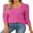 C Pink, variant on DOKOTOO Sweaters for Women Knit Hollow Out Crochet Sweater Lightweight V Neck Long Sleeve Fall Pullover Tops