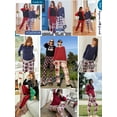 thumbnail image 4 of Avidlove Women Pajama Sets with Pocket Comfy Long Sleeve Pajama with Plaid Jogger Pants Lounge Sets Crew Neck Soft Christmas Sleepwear, 4 of 8