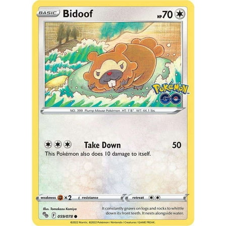 Pokemon GO Bidoof #59