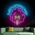 thumbnail image 3 of Handmadetneonsign Sweet Cotton Candy Neon Sign, Candy Shop Wall Art Decor, Candy Store Wall Decor 65039, 3 of 5