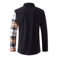 thumbnail image 3 of Blusa y camisa de manga larga con cuello vuelto para hombre, estilo casual, a la moda, con solapa y botones, de poliéster, 3 of 8