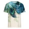 thumbnail image 3 of Teissuly Men Casual Fashion Round Neck Pullover Print T-Shirt Short Sleeve Tops, 3 of 4