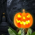 thumbnail image 1 of TopLLC Halloween Pumpkin Potted Decoration: Led Luminous Resin Craft, 1 of 8