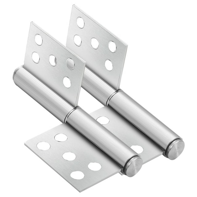 FENGGUIQU 1Par Bisagras Para Puertas Interiores De Inoxidable Color Plata