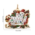 thumbnail image 3 of Trovenix Mahjong Ornament Christmas Wooden Themed Hanging Ornament Festive Holiday Tree Decoration For Xmas Home Party Decor Keepsake Gift, 3 of 6