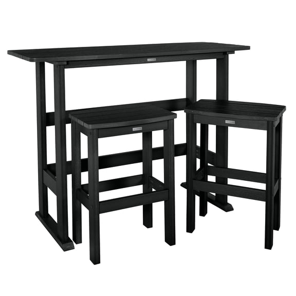 Highwood 3-pc Lehigh Balcony Set - Bar Height, Outdoor, Eco-friendly, Synthetic Wood