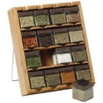 thumbnail image 1 of Kamenstein Bamboo Inspirations Spice Rack with Leaf Labels, 16-Cube, 1 of 5