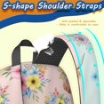 thumbnail image 5 of Highland Cow and Flower Print 17" School Backpacks for Teens,Waterproof Oxford Fabric,S-Shape Padded Straps for School,Travel,Hiking,Camping, 5 of 6