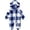 Blue, variant on Maqroz Kids Boy Girl Plaid Fleece Romper Long Sleeve Hooded Jumpsuit Pajamas Winter Warm Bodysuit Sleepwear