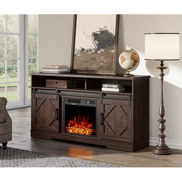 Corner fireplace tv stand 2024 for 65 inch tv