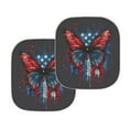 thumbnail image 2 of Yuyamidu Butterfly Car Window Sun Shade 2 PCS American Flag Automotive Windshield Sunshades Fashion Car Front Window Sunshade Foldable Windshield Cover for Truck Sedan SUV, 2 of 5