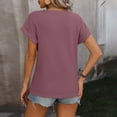 thumbnail image 4 of TSADFHJI Chandail en Molleton pour Femmes Pack T-Shirt à Manches Courtes Ample Couleur Unie m Rouge, 4 of 5