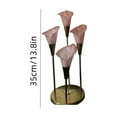 thumbnail image 3 of YingYouFu Calla Lily Flowers Blown Glass Accent Table Lamp for Living Room Bedroom Decoration Nighttime Rest Exudes A Cozy Ambiance (4-Light, Pink), 3 of 8