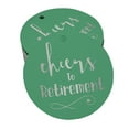 thumbnail image 1 of Inkdotpot Pack Of 50 Cheers To Retirement Favor Paper Tags Craft Real Silver Foil Hang Tags, 1 of 6