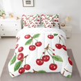 thumbnail image 2 of Feelyou Cherry Leaf Plant Bedding Comforter Set 7pcs, Cute Cartoon Theme King Bedding Sets, 2 of 8
