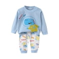 thumbnail image 5 of Sentuca Girls Boys Outfit Sets Size 2Y Print Long Sleeve Print Tops and Pants Fall Winter Warm Cute Toddler Two Piece Sets Multicolor, 5 of 6
