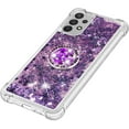 thumbnail image 6 of Samsung Galaxy A32 4G(Not 5G) Case,Creativity Clear Quicksand Glitter Flowing Liquid Floating Soft TPU Case w/Stand Bling Diamond Sparkle Phone Cover for Samsung Galaxy A32 4G  Purple, 6 of 14