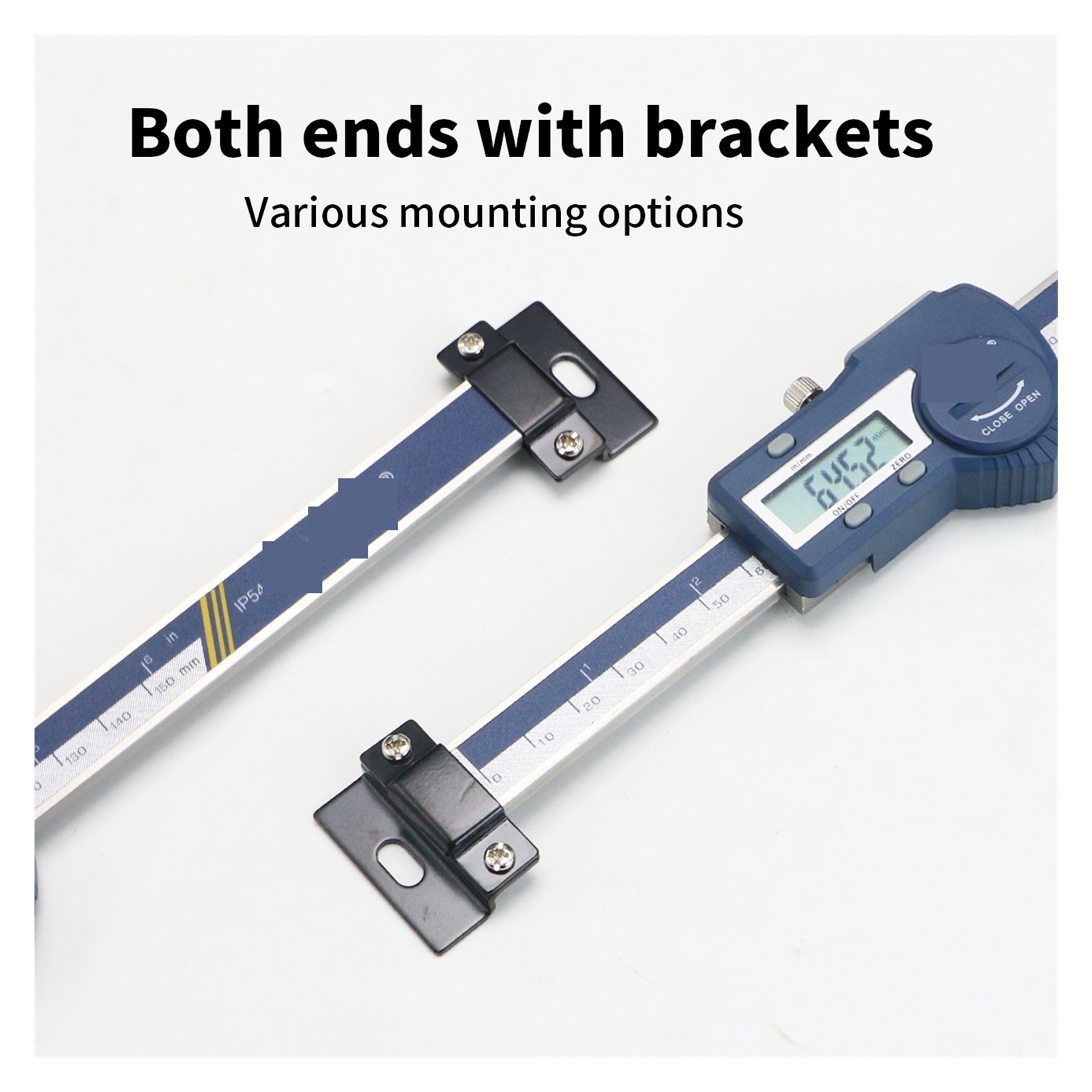 100 mm Stainless Steel Horizontal Linear Scale Type Digital Caliper LCD Display ,Accuracy Guaranteed