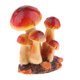 thumbnail image 1 of Centros de mesa con forma de hongo en miniatura, hongos en miniatura de resina. Amarillo rojo b, 1 of 9