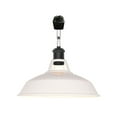 thumbnail image 1 of FSLiving J-Type Track Lighting E26 Base Industrial Adjustable Angle Lamp White Metal Shade with Matte Black Socket Track Light Fixture for Slope Ceiling Gimbal,Bulb and Track Not Included - 1 Light, 1 of 7