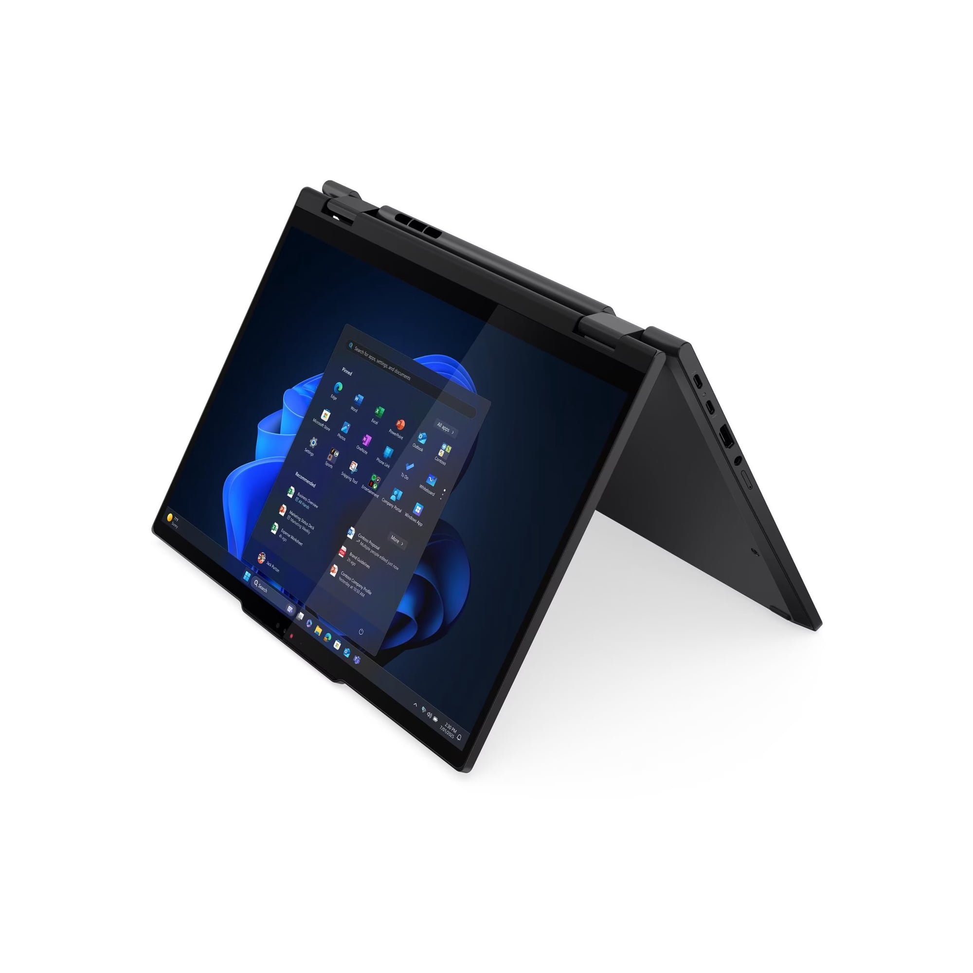 Lenovo ThinkPad T14s 2-in-1 Gen 1 21R3 - Flip design - Intel Core Ultra 7 - 265U / up to 5.3 GHz - Win 11 Pro - Intel Graphics - 32 GB RAM - 512 GB SSD TCG Opal Encryption - 14" IPS touchscreen 1920 x 1200 - Wi-Fi 7, Bluetooth - black - kbd: US
