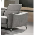 thumbnail image 3 of ViscoLogic Canapé/fauteuil 3 Places Style Luxe en Tissu Rembourré avec Appuie-Tête Réglable pour Salon, Causeuse et Fauteuil (Gris), 3 of 6