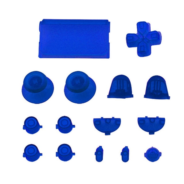 Flmtop Ensemble de 15 Pcs/pièces de Rechange Boutons de Couleur Unie pour Manette PS4 Manette
